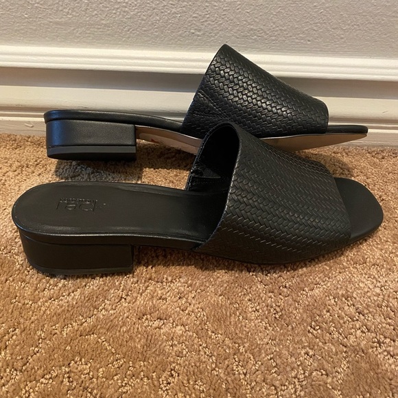 Women’s Black Textured Slide Sandals New Size 9.5 vegan Nordstrom Rack - Picture 9 of 10